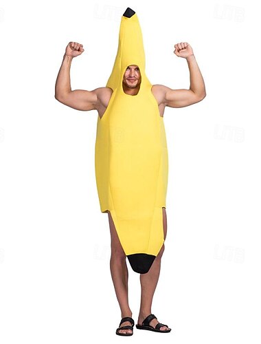  Banaani Karnevaali puku Cosplay-Asut Hauskoja asuja Cosplay Miesten Naisten Aikuisten Suoritus Juhla Halloween Karnevaali Naamiaiset Mardi Gras Helppo karnevaaliasu