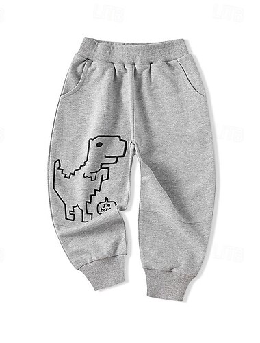  Garçon 3D Bande dessinée Dinosaure Pantalons Joggings Printemps Automne Actif basique Enfants 4 ans et + Extérieur sport Casual Standard