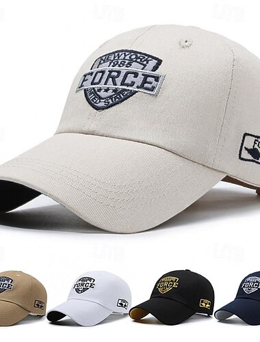  Herr Basebollkeps Solhatt Trucker Hat Svart Vit Polyester Broderad Mode Ledigt Gata Dagligen Bokstav Justerbara Solskyddskräm Andningsfunktion