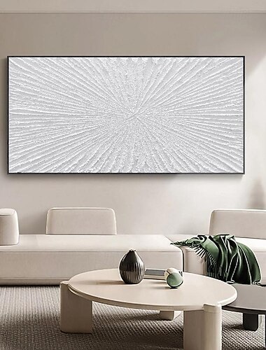  Pintura abstracta grande, arte de pared hecho a mano, pintura blanca pintada a mano, pintura con textura 3d, pinturas artísticas de pared, pintura al óleo moderna hecha a mano, arte para decoración de