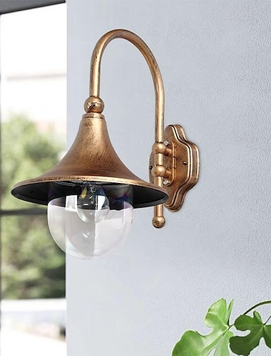  aplic de perete de exterior aplice de perete vintage abajur acrilic aplice exterioare e27 lumina veranda lumini impermeabile pentru curte gradina balcon caruta vila (maro)