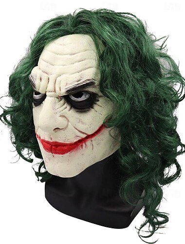 Joker: Folie a Deux Burlone Pagliaccio Maschera Per adulto Per uomo Cosplay Orrore Prestazioni Feste Carnevale Costume di Carnevale facile