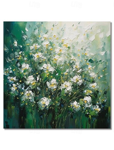  Ölgemälde handgemachte handgemalte Wandkunst abstrakte Blumen Leinwand Malerei Wohndekoration Dekor kein Rahmen Gemälde nur