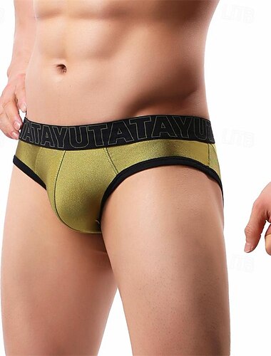  Herre 1 stk Sexy truser Boxer Bokser shorts Nylon Pustende Myk Bekvem Bokstaver Mellomhøyt liv Svart Hvit