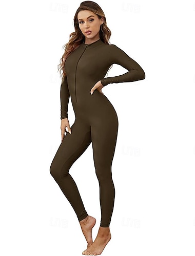  Zentai-kostymer Cosplay-kostym Huddräkt Ninja Karnevalsdräkt Helkroppsdräkt kungens dag Dam Trikåer Sexig kostym Ensfärgat Spandex Lycra Kostym för Halloween Karnival Maskerad Vuxna