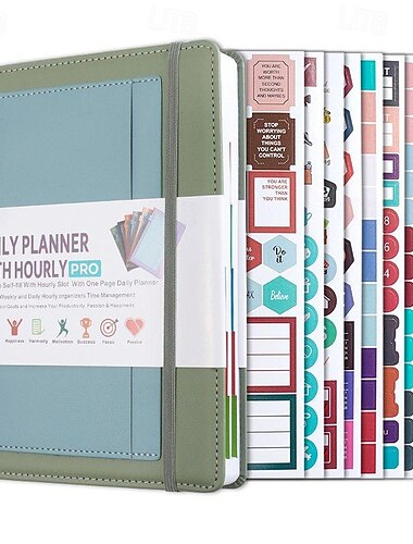  Tagesplaner Notizbuch Produktivitätsplaner Wochenplaner &Monatsplaner Terminkalender To-Do-Liste &Notizbuch A5 Größe 1 Stück