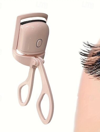  elektrische Wimpernzange langanhaltendes Curling einfache Heimanwendung professionelles Wimperndauerwellen-Make-up-Tool rosa weiß