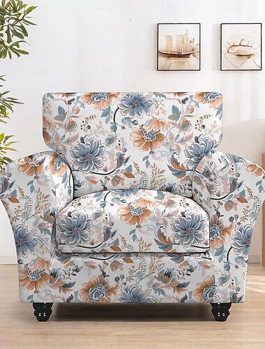  Sofabezug mit Pflanzenmotiv – stilvolles botanisches Design – weicher und dehnbarer Stoff – schützt und belebt Ihr Sofa – perfekt, um Ihrer Wohnzimmereinrichtung einen frischen Hauch von Natur zu verleihen