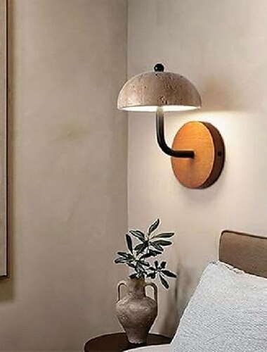  LED-Innenwandleuchten 3-farbige Lichtquelle Retro kreative quadratische Wandleuchten japanischer Stil natürliche gelbe Travertin-Wandlampe für Wohnzimmer Esszimmer Schlafzimmer Arbeitszimmer 110-240 V