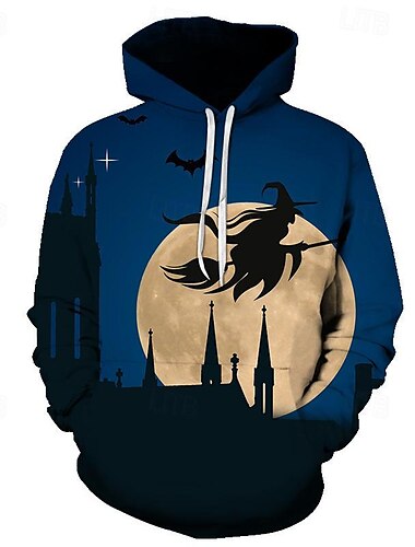  Halloween Zucca Felpa con cappuccio Cartone animato Manga Manga 3D Tasca frontale Grafica Per Da coppia Per uomo Per donna Per adulto Halloween Carnevale Mascherata Stampa 3D Casual / quotidiano