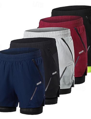  Herr Joggingshorts Gymshorts Tröjor Ficka Elastiskt midjeband Shorts Utomhus Sport & Utomhus Sport Snabb tork Lättvikt Mjuk Maraton Löpning Träna Skräddarsydd passform Sportkläder Sportkläder Solid