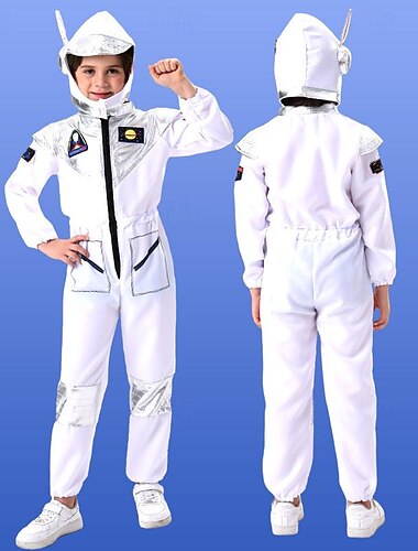  Astronaute Costume de carnaval Bal Masqué Enfant Garçon Fille Cosplay Utilisation Carnaval Costume de carnaval facile