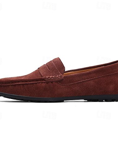  Blaue Herren-Loafer aus Wildlederimitat – leichte Schlupfschuhe mit flexibler Sohle für Komfort und Stil