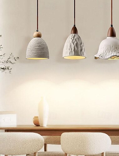  LED ペンダントライト セメント 木製 3色光源 16/20/50/70cm 1/2/3ライト スタイリッシュ モダン インダストリアル コンクリート 吊り下げ照明器具 日本の侘び寂びスタイル ドーム セメント E27 ペンダントライト キッチン ダイニング バー 85-265V