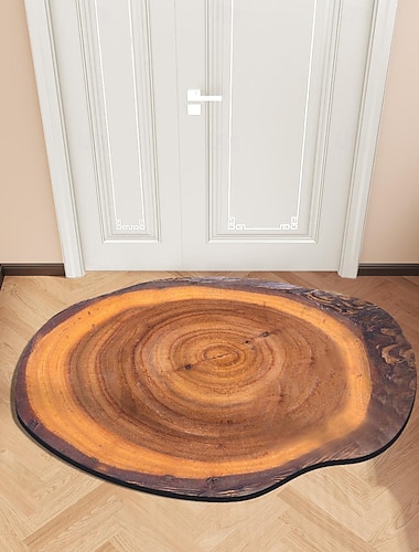  deurmat vloermat antislip ring van boom 3d kofferbak houten log print gebied tapijt badmat waterasorb voor indoor outdoor patio slaapkamer keuken kantoor