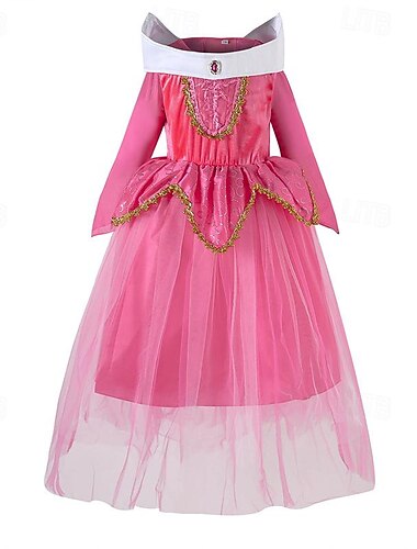  Prinsessa Ruusunen Satu Aurora Briar Rose Kukka tyttö mekko Teema juhlapuku Tylli Mekot Cosplay Elokuva-cosplay for Tyttöjen Lapset Karnevaali Arkikäyttö