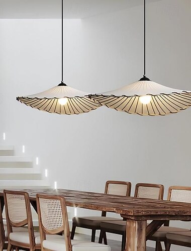  led hanglamp 50cm stof metaal wabi-sabi vintage lotusblad hanglamp 110-240v