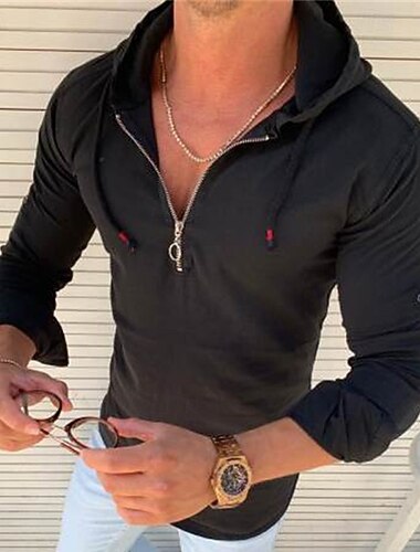  Ανδρικά Πουκάμισο Καλοκαιρινό πουκάμισο Casual πουκάμισο Πουκάμισο παραλίας Μαύρο Λευκό Μακρυμάνικο Σκέτο Με Κουκούλα Χαβανέζα Αργίες Φερμουάρ Ρούχα Μοντέρνα Καθημερινό Άνετο