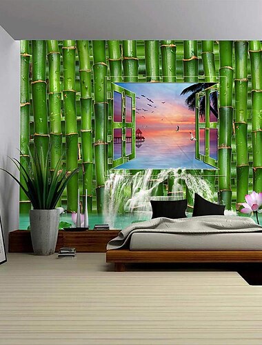  Natur Garten Thema hängen Wandteppich Kunst große Wandteppich Wandbild Dekor Fotografie Hintergrund Decke Vorhang Haus Schlafzimmer Wohnzimmer Dekoration Wandtuch XXL Natur
