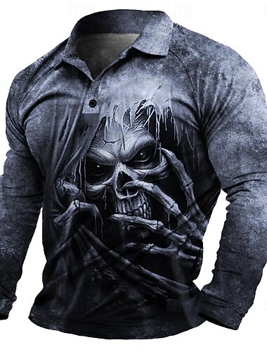  Homme Sombre Polo Manche Courte Polos Col Rabattu Vêtements de sport Abstrait Occasionnel Rue Quotidien Fête Plage 3D Imprimé Printemps & Été Noir Rouge Bleu