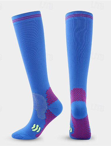  Calcetines de compresión Calcetines Deportivos Calcetines para correr 1 Par Bloque de Color Hombre Calcetines de tubo A prueba de resbalones Transpirable Reductor del Sudor Cómodo Entrenamiento de