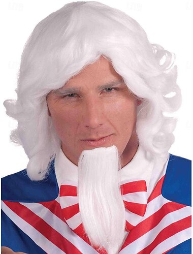  Barba e parrucca di zio Sam Festa di Halloween Cosplay