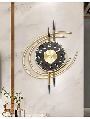  wandklok creatief modern nordic luxe ijzeren quartz horloge woonkamer slaapkamer keuken kantoor hotel woondecoratie