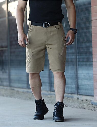  Herren Cargo Shorts Kurze Hosen Kurze Hose für Wanderer Taktische Shorts Militär Außen Regular Fit Wasserdicht Schnelltrocknend Kurze Hose Cachi scuro Schwarz Jagd Klettern Camping / Wandern