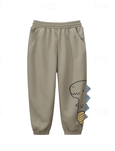  Jungen 3D Dinosaurier Hose Jogginghose Frühling Herbst Aktiv Basic kinderkleidung 4 Jahre + Outdoor Sport Casual Regular Fit