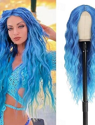  Cosplay Hosszú Paróka 28 Hüvelyk Közép Elválású Szintetikus Paróka Reális Ajándékok Party Parókák Nőknek Napi Használat Színes Parókák Halloween Parókák