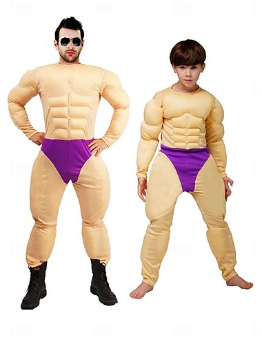  Vicces izmos férfi Farsangi jelmez Szerepjáték Jelmezek Vicces jelmezek Gyermek Felnőttek Férfi Női Fiú Szerepjáték Teljesítmény Parti Halloween Farsang Álarcos mulatság Mardi Gras Könnyű farsangi