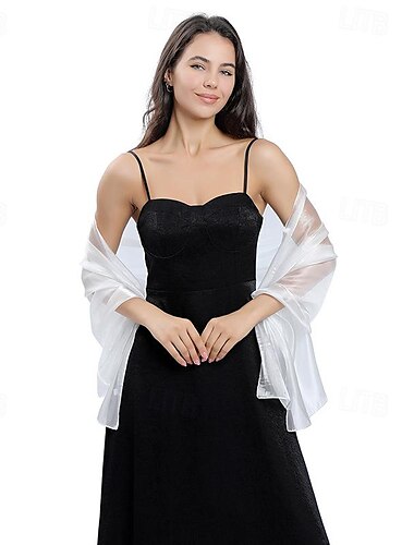  Damen seidige Schals und Tücher für Abendkleider Damen durchsichtiger weicher Organza-Schal für Brautjungfernhochzeiten formelle Partys