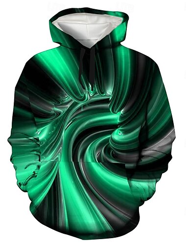  Męskie Graficzny Bluza z Kapturem Z kapturem Bluzy Bluza z Kapturem Długi rękaw Bluza z kapturem Kaptur Nowoczesne Druk 3D Czerwony Niebieski Jesień Zima Projektant