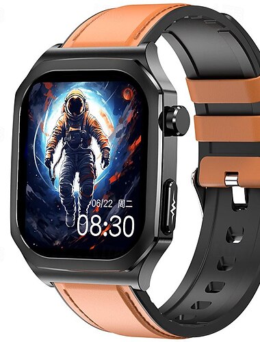  iMosi ET280 Εξυπνο ρολόι 2.04 inch Έξυπνο ρολόι Bluetooth ΗΚΓ + PPG Παρακολούθηση θερμοκρασίας Βηματόμετρο Συμβατό με Android iOS Γυναικεία Άντρες Κλήσεις Hands-Free Αδιάβροχη Έλεγχος Μέσων IP68