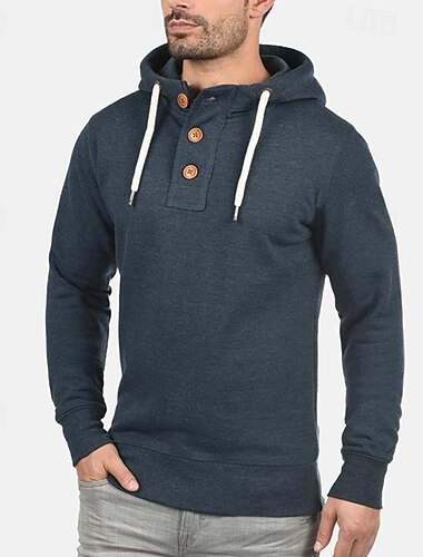 Per uomo Felpa con cappuccio Felpa con cappuccio abbottonata Nero Blu marino Blu Cammello Grigio chiaro Con cappuccio Liscio Sportivo Giornaliero Per eventi Streetwear Essenziale Informale Autunno