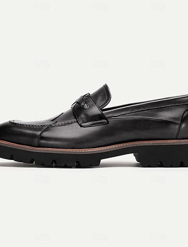  penny loafers i tofarget lær med førsteklasses okseskinn, slip-on design og robust såle for forretnings- og fritidsklær