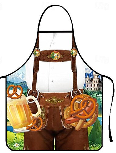  Oktoberfest Mardi Gras Schürze Paare Kochschürzen deutsche Party Kostüm für Grill Backen Koch Küche Geschenke
