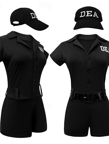  Policie Karneval Maškarní Karnevalový kostým cosplay Dospělé Dámské předvečer Všech svatých loučení se svobodou nevěsty Snadný karnevalový kostým Oblékněte se