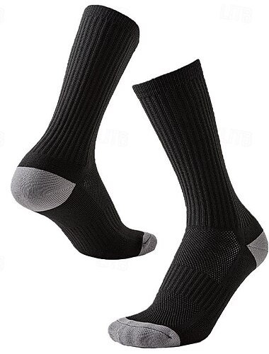  Herren 3 Paare Mehrfachpackungen Socken Laufsport Socken Lange Socken Weiß + Weiß + Schwarz Schwarz Farbe Farbblock Sport & Natur Täglich Urlaub Grundlegend Mittel Frühling Herbst Modisch