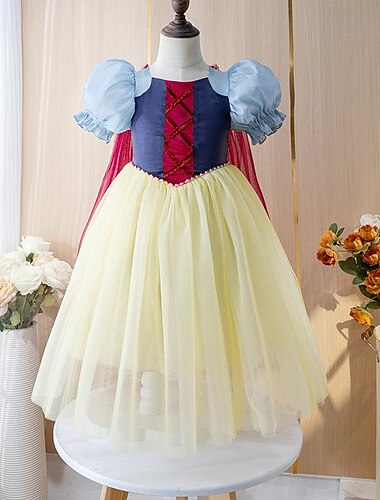  おとぎ話 スノーホワイト プリンセス フラワーガールドレス テーマパーティーコスチューム チュールドレス 甘ロリータ 映画コスプレ for 女の子 子供 カーニバル こどもの日 パーティー／フォーマル