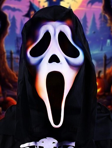 Ghostface máscara diablo fantasma cosplay disfraces látex máscaras de terror cara de fantasma gritar casco espeluznante fiesta de halloween accesorios de mascarada mardi gras