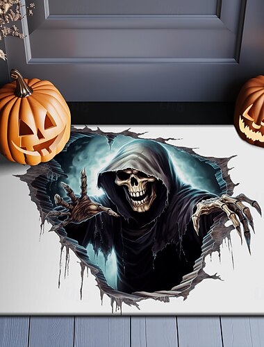  Halloween-Dekorationen Monster-Fußmatte Küchenmatte Bodenmatte rutschfester Bereich Teppich Ölbeständiger Teppich Indoor Outdoor Matte Schlafzimmer Dekor Badezimmermatte Eingangsteppich