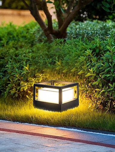 Iluminación de paisaje tradicional para entrada al aire libre, lámpara de cabeza de columna con personalidad, linterna de poste exterior de puerta de entrada, accesorio de iluminación de poste para