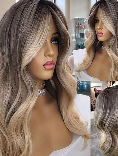  Peluca Cabello humano remy 13x6 frente de encaje Cierre 4x13 Cabello Brasileño Ondulado Grande Ondulado Marrón Rubio Múltiples colores Parte lateral Parte media Parte libre Mujer Densidad 130% 150