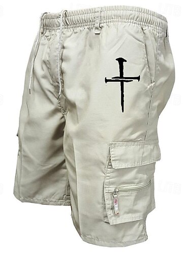  Herren Cargo Shorts Kurze Hosen Kurze Hose für Wanderer Militär Außen Regular Fit Atmungsaktiv Schnelltrocknend Kurze Hose Kordelzug Elastische Taille Schwarz Armeegrün Jagd Klettern Camping
