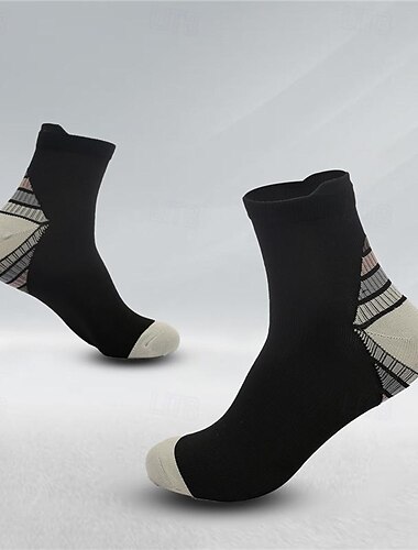  Calcetines de compresión Calcetines Deportivos Calcetines para correr 1 Par Bloque de Color Hombre Calcetines A prueba de resbalones Transpirable Reductor del Sudor Cómodo Entrenamiento de gimnasio