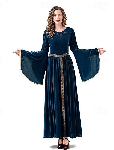  Middeleeuws Renaissance Cocktail jurk Gala jurk Viking Outlander Kostuum Dames Keltisch Koninklijk Halloween Carnaval Maskerade Evenement / Feest LARP Ren Faire Volwassenen Kleding