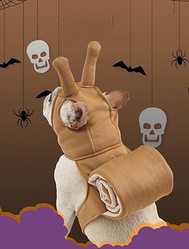  Hunde Halloweenkostüm Hunde-Kostüm Schnecken Kuschelig Lustig Weich Halloween Karneval Party Kleidungs-Outfits für Hundewelpen