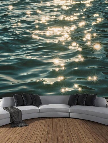 landschap sprankelende rivier hangend tapijt kunst aan de muur groot tapijt muurschildering decor foto achtergrond deken gordijn thuis slaapkamer woonkamer decoratie
