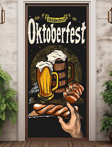  Wandteppich Bierfass-Türabdeckungen, Türteppiche, Türvorhänge, Dekoration, Hintergrund, Türbanner für die Haustür, Bauernhaus, Urlaubsparty-Dekoration